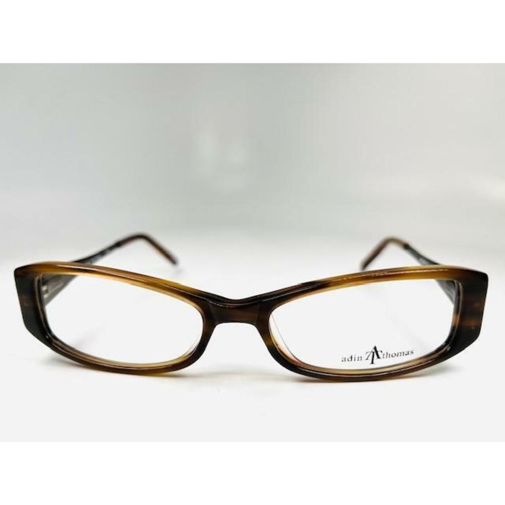 New Adin Thomas AT-246 C1 Cocoa Stripe Eyeglasses 52/16/135
